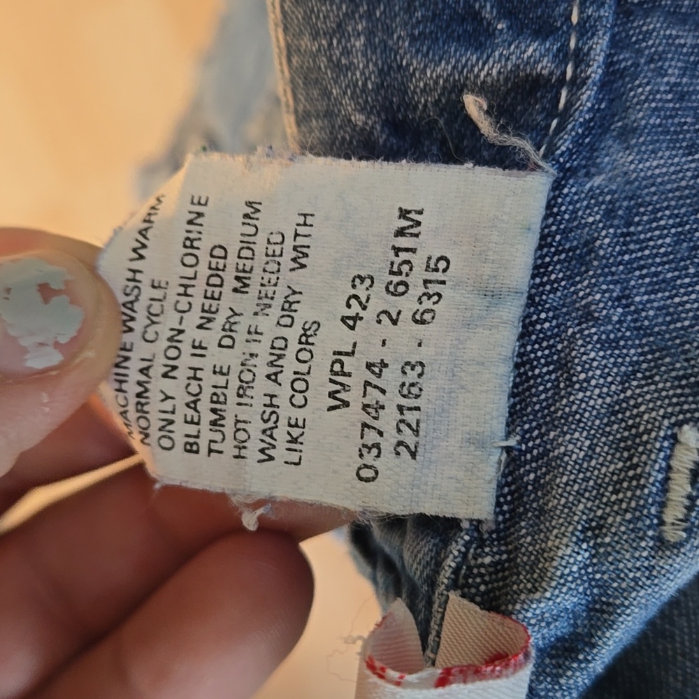 Vintage Little Levi's Levis Quality Service Denim Jean Shorts Big Patch 2T - Picture 14 of 16